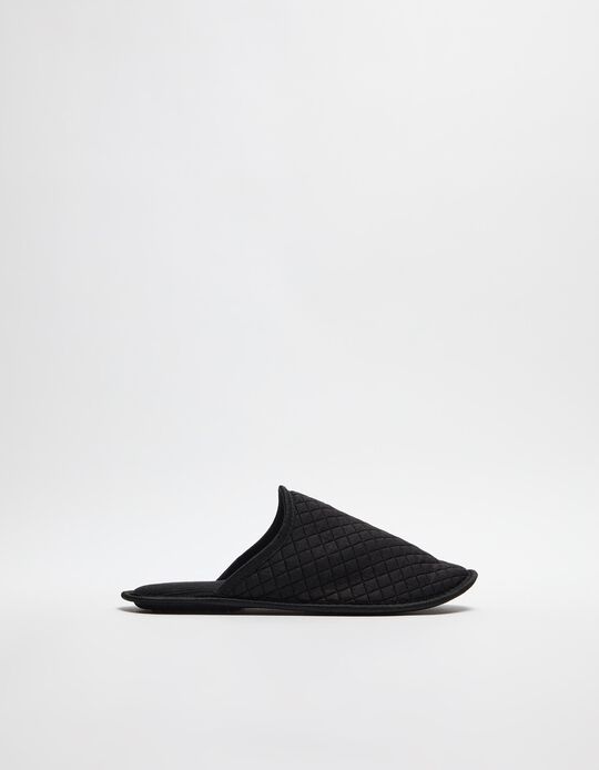Comprar Online Chinelos de Quarto com Textura, Homem, Preto 