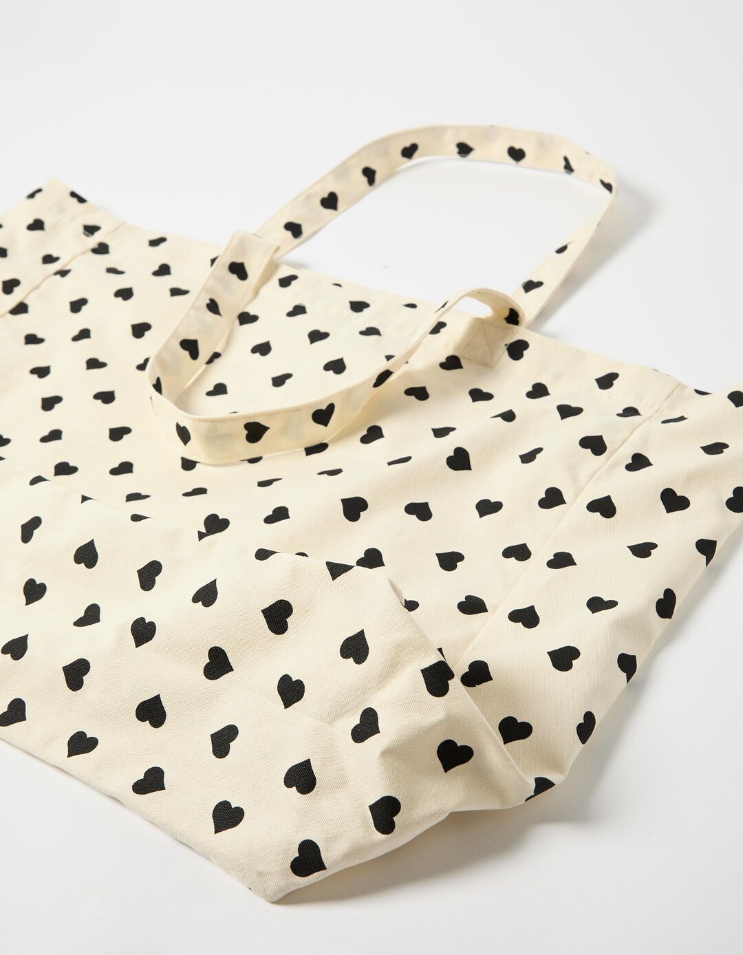 Tote Bag com Corações, Mulher, Preto 