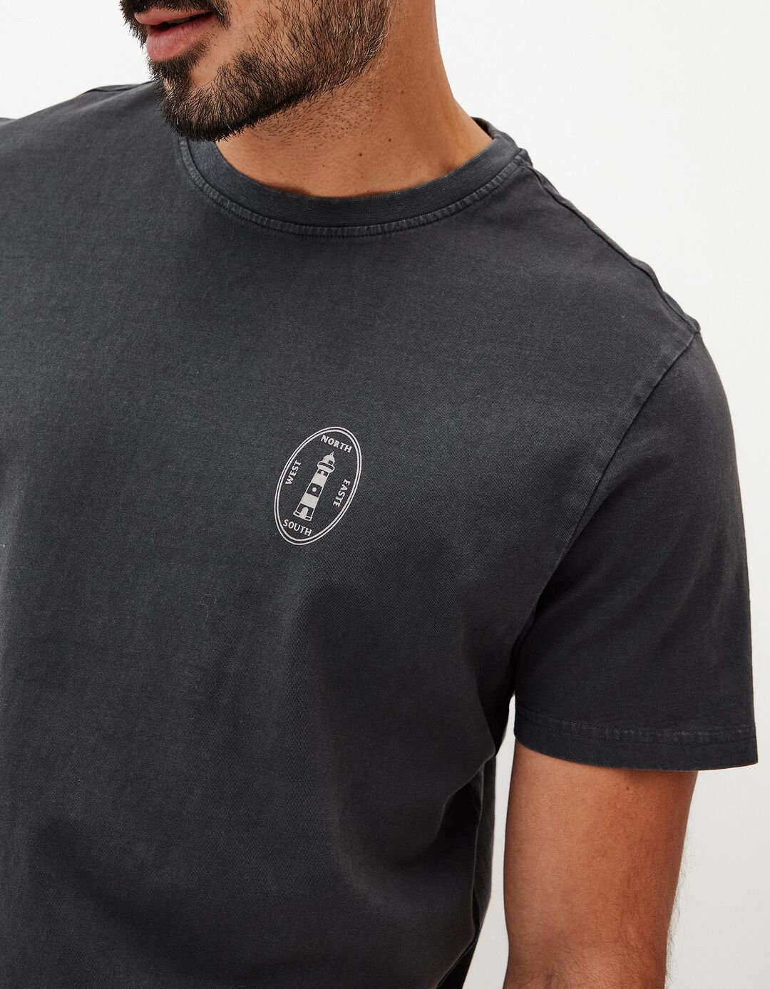 T-shirt, Homem, Cinzento Escuro