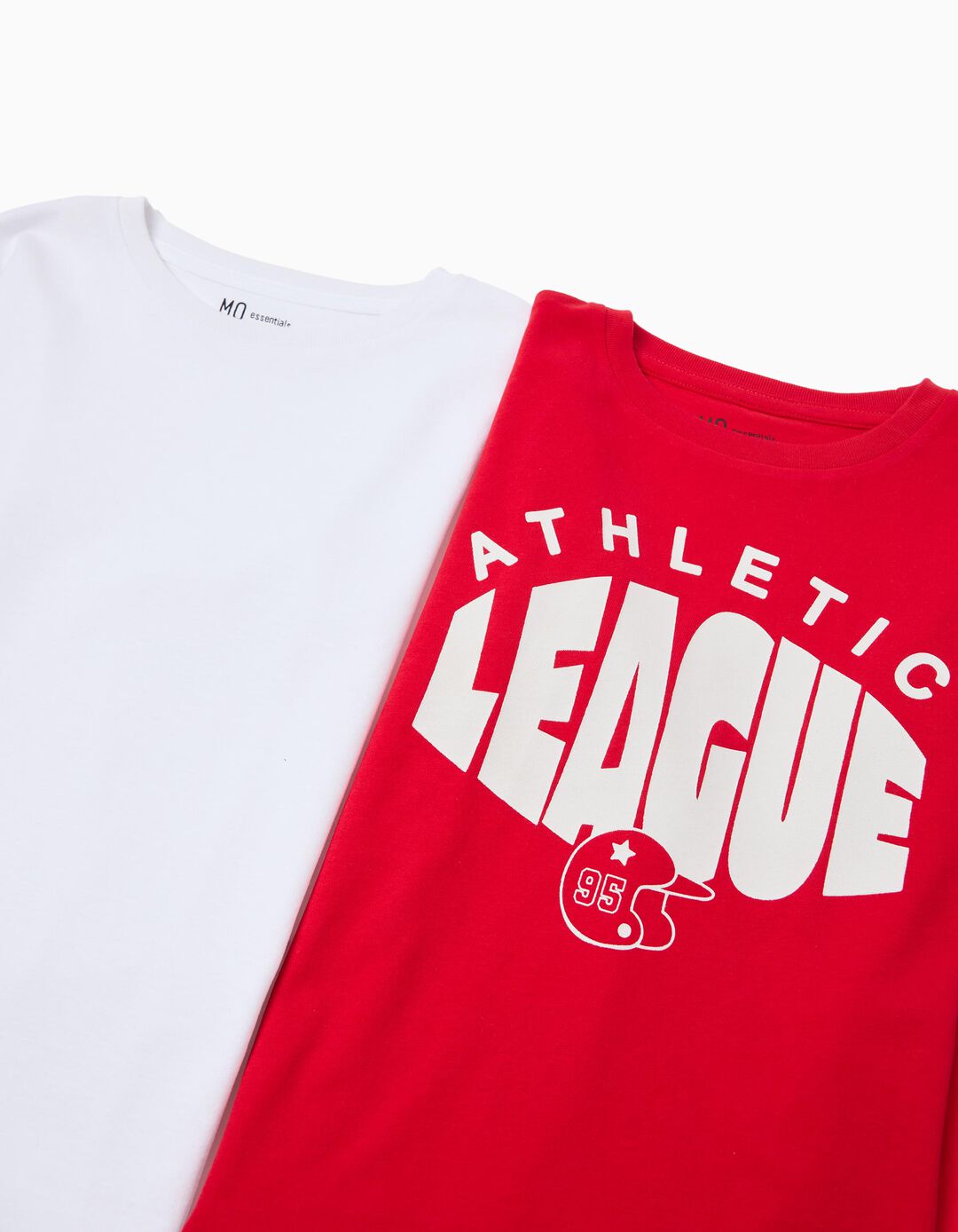 Pack 2 T-shirts Manga Comprida, Menino, Branco