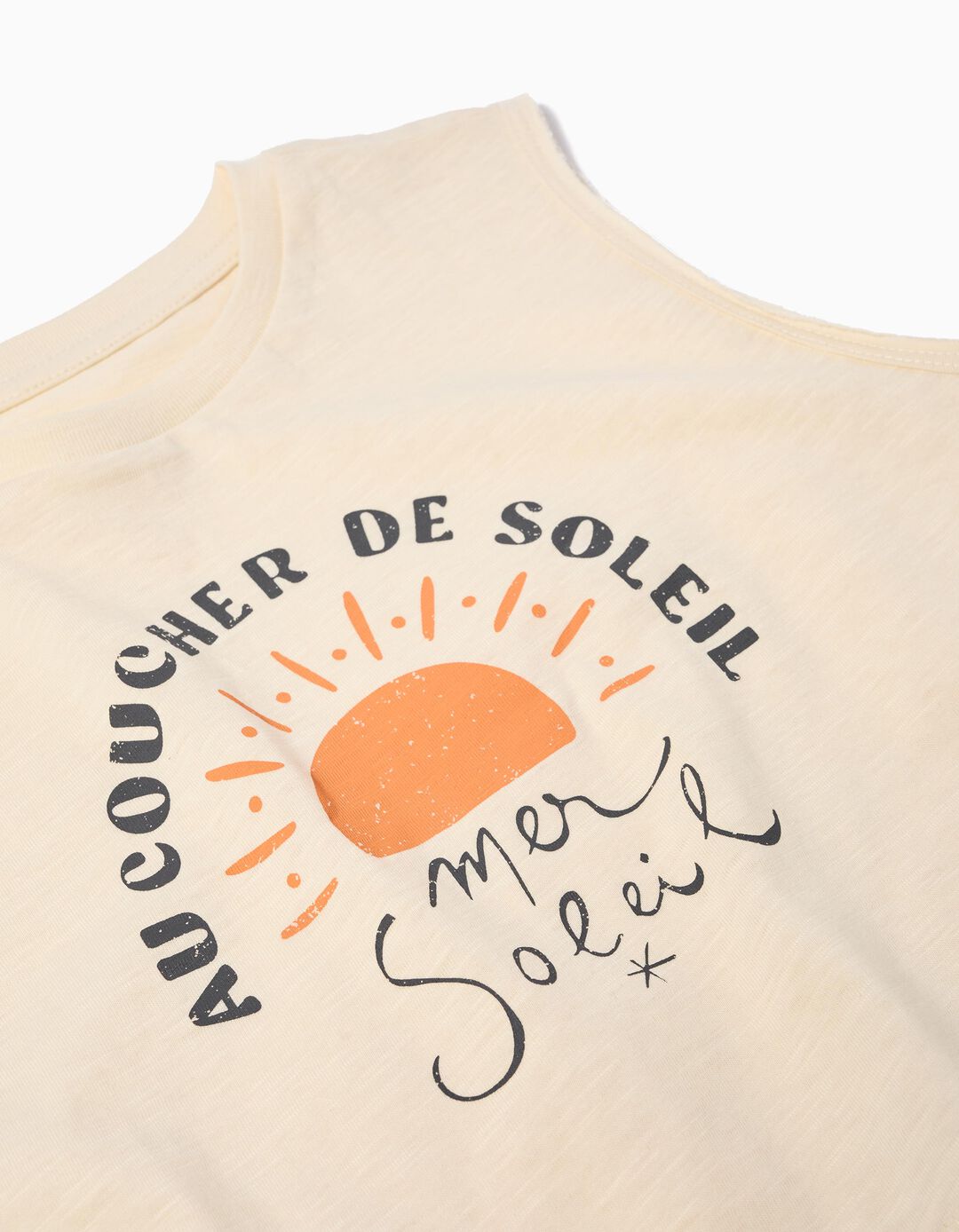 T-shirt sem Mangas, Menina, Bege Claro 