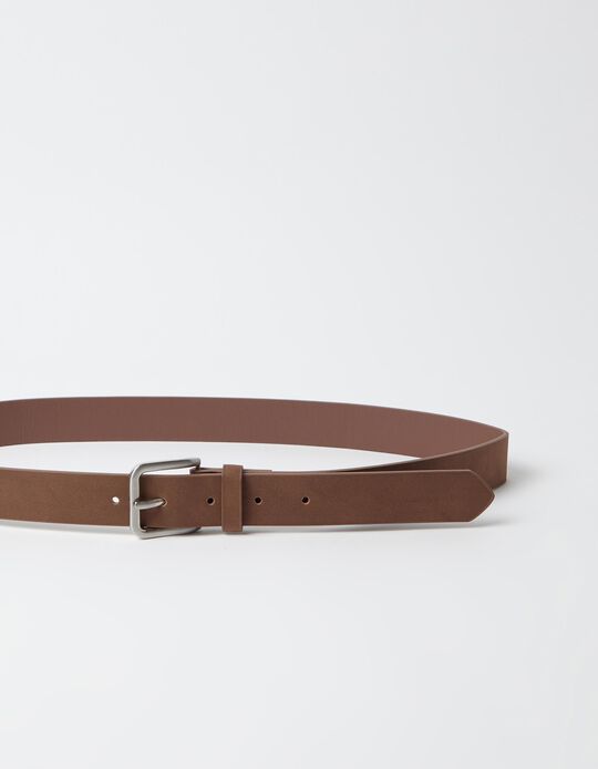 Comprar Online Cinto Liso, Homem, Castanho