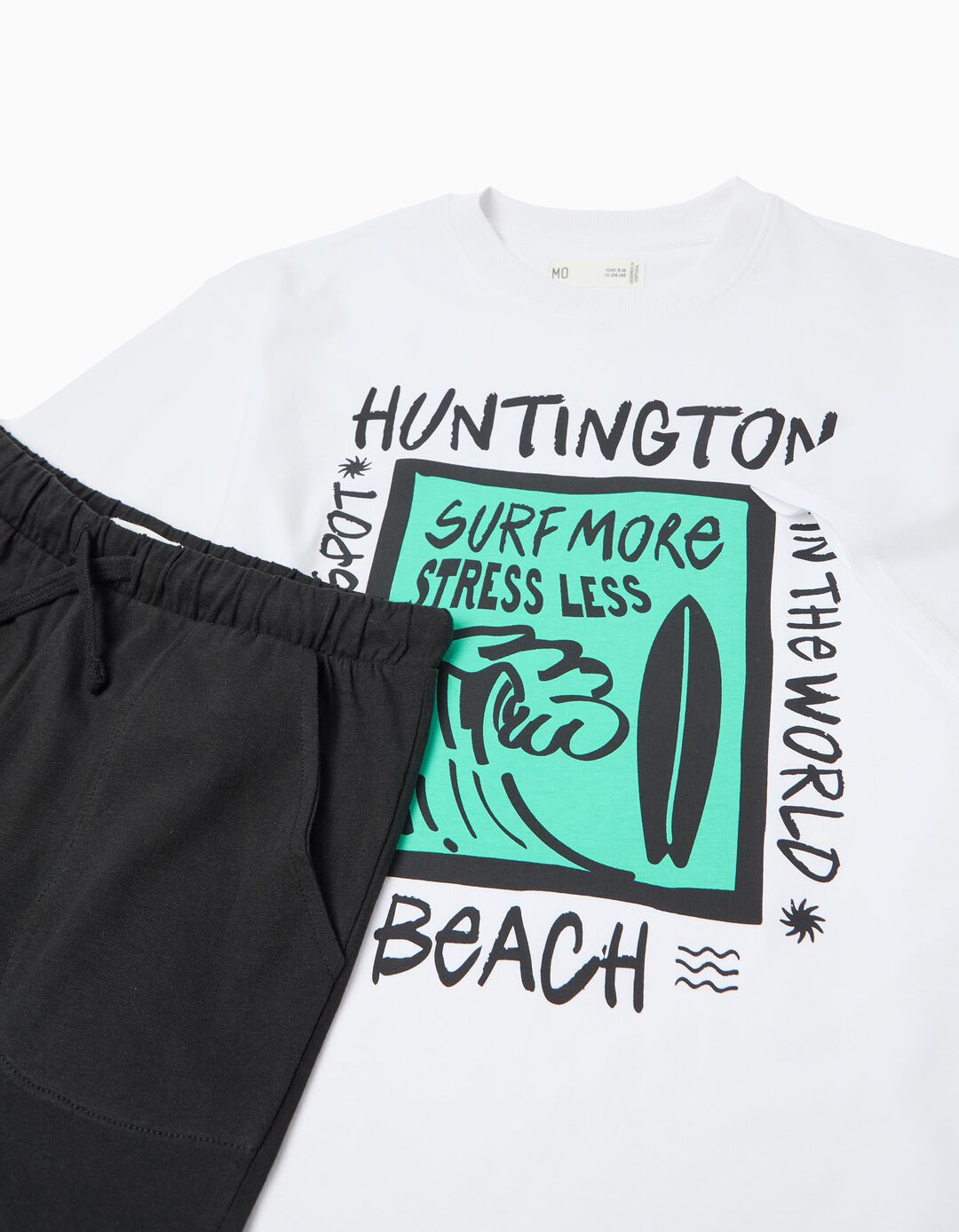Conjunto T-shirt e Cal&ccedil;&otilde;es, Menino, Preto