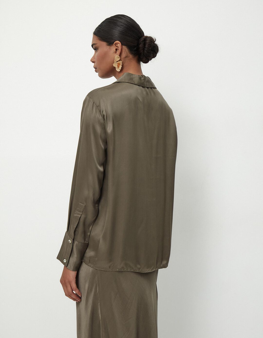 Blusa Acetinada, Mulher, Verde