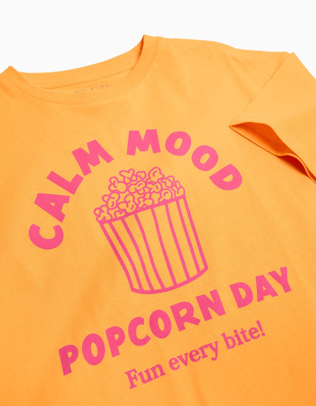 T-shirt Print, Menina, Laranja Claro