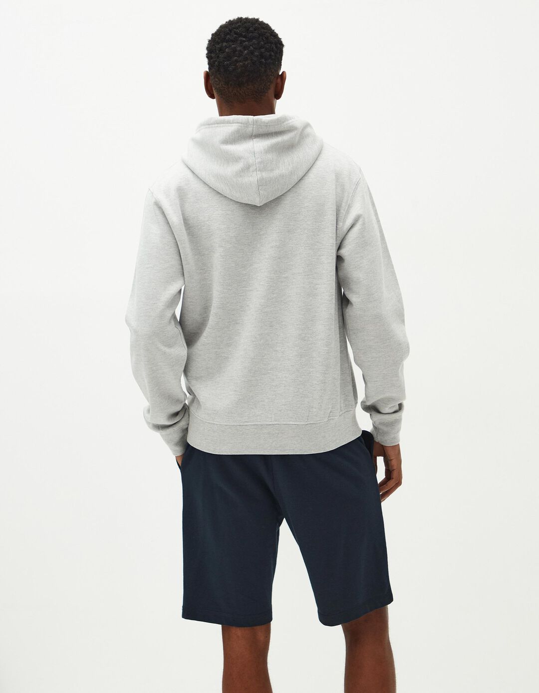 Sweatshirt de Felpa Capuz, Homem, Cinzento Claro