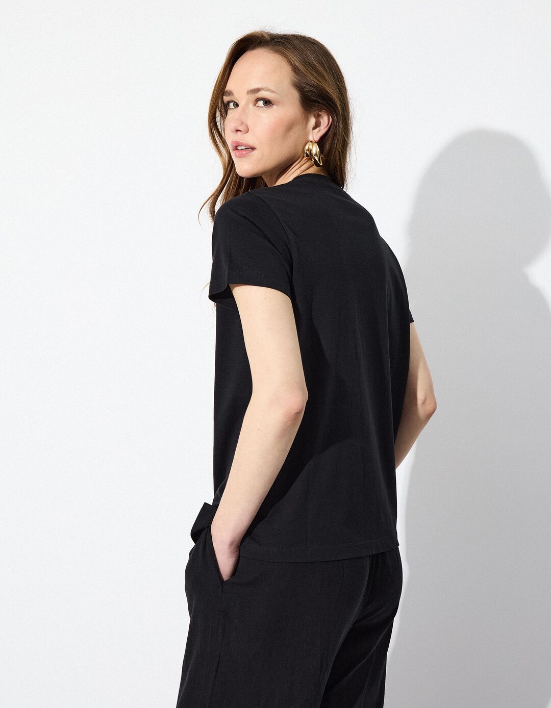 T-shirt Print, Mulher, Preto