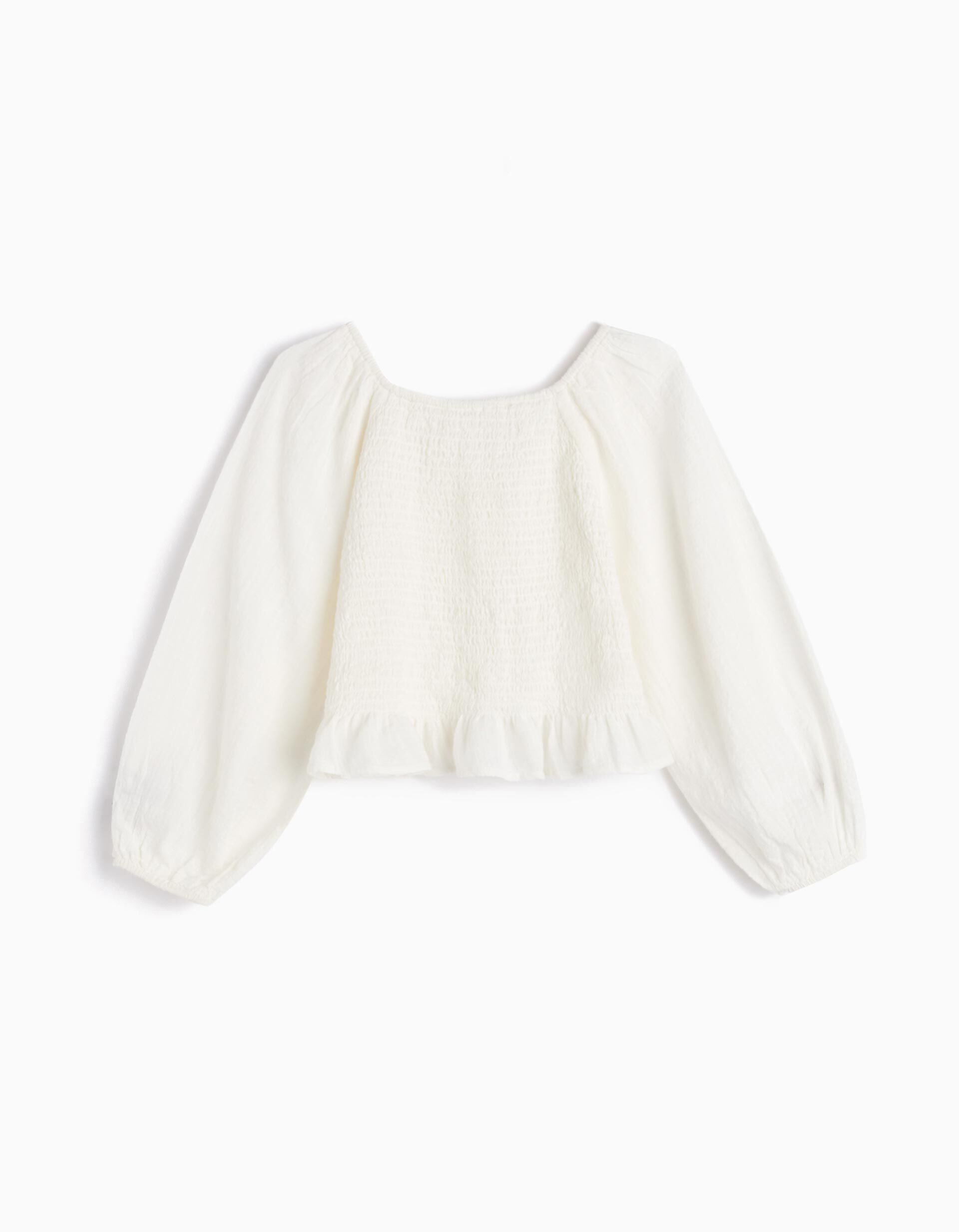 Comprar Online Blusa de Manga Comprida, Menina, Branco