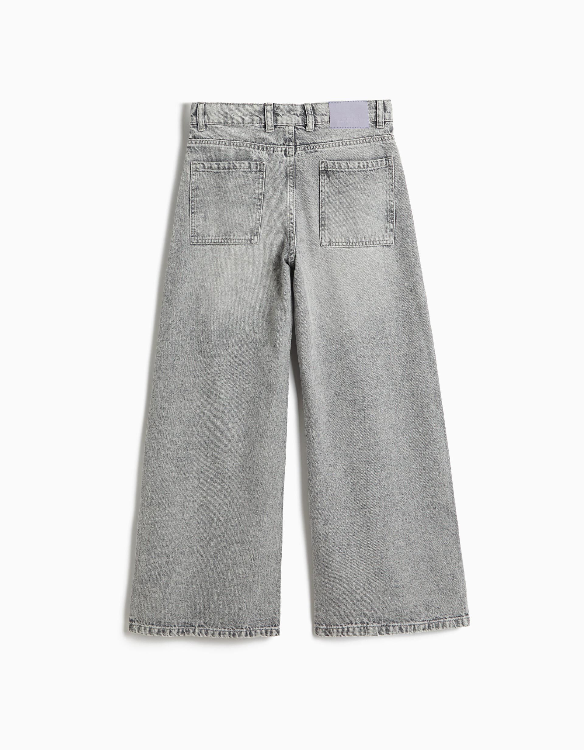 Comprar Online Cal&ccedil;as De Ganga Wide Leg, Menina, Cinzento Claro