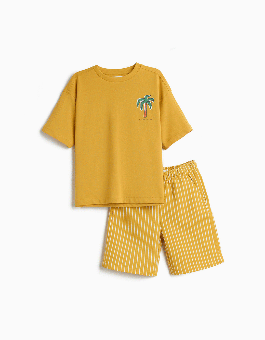 Conjunto T-shirt e Cal&ccedil;&otilde;es, Menino, Amarelo