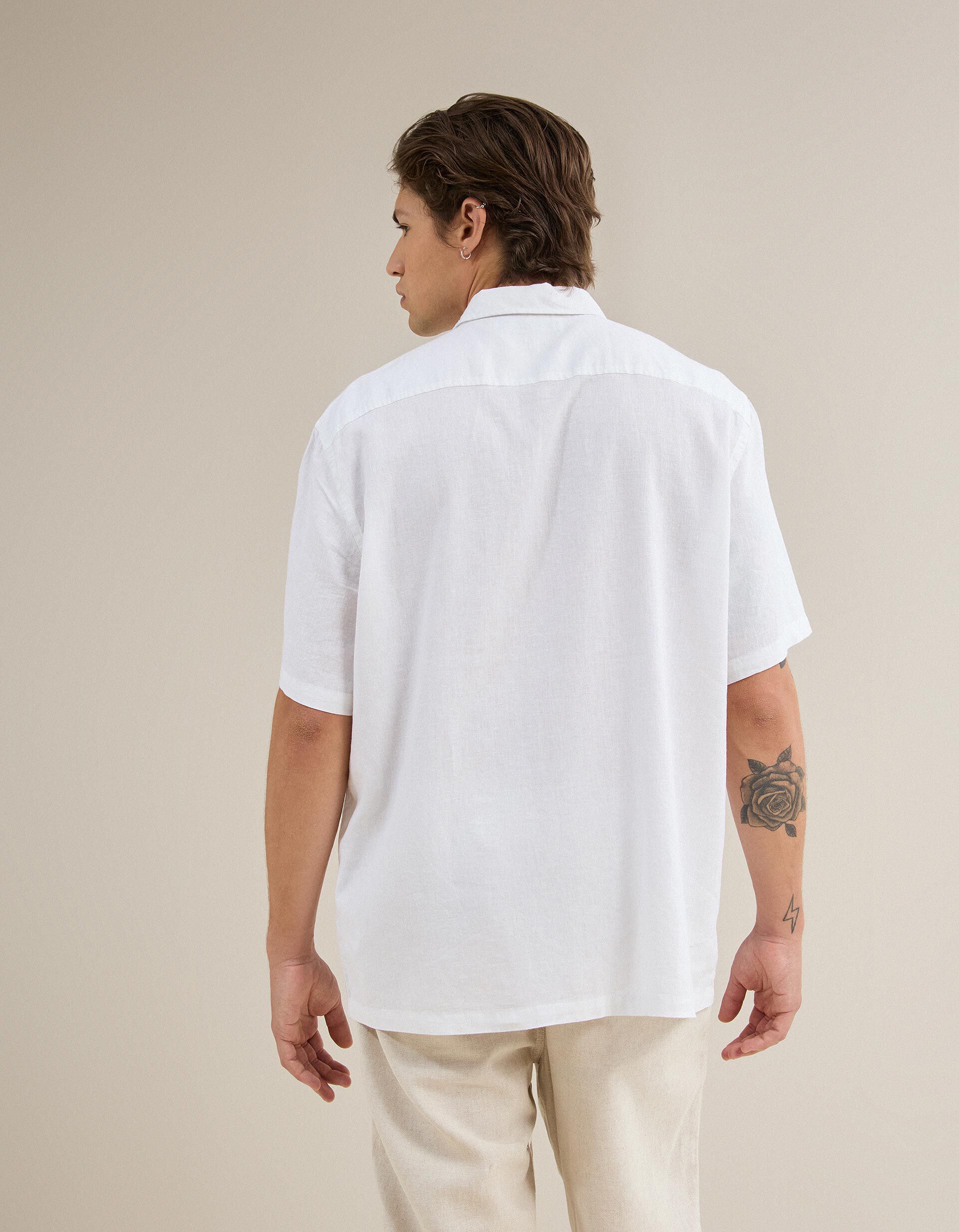 Comprar Online Camisa Com Linho, Homem, Branco