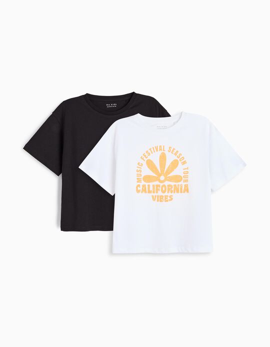 Comprar Online Pack 2 T-shirts, Menina, Branco 
