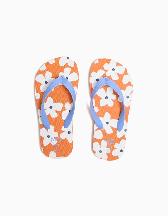 Comprar Online Chinelos de Flores, Criança, Laranja