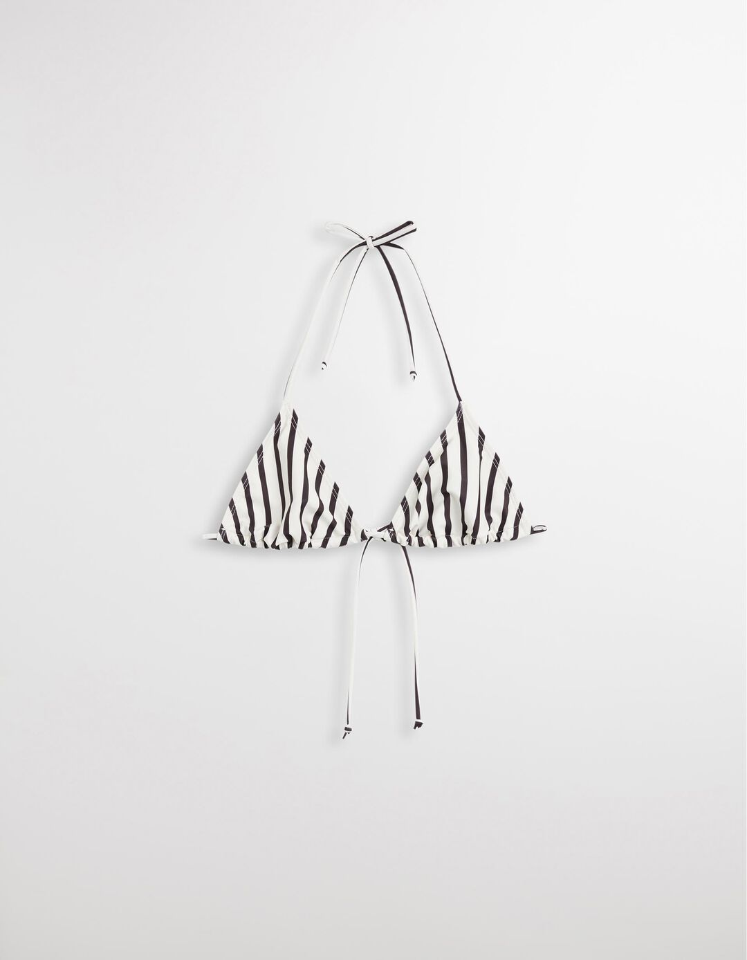 Parte de Cima de Biquíni Riscas, Mulher, Branco