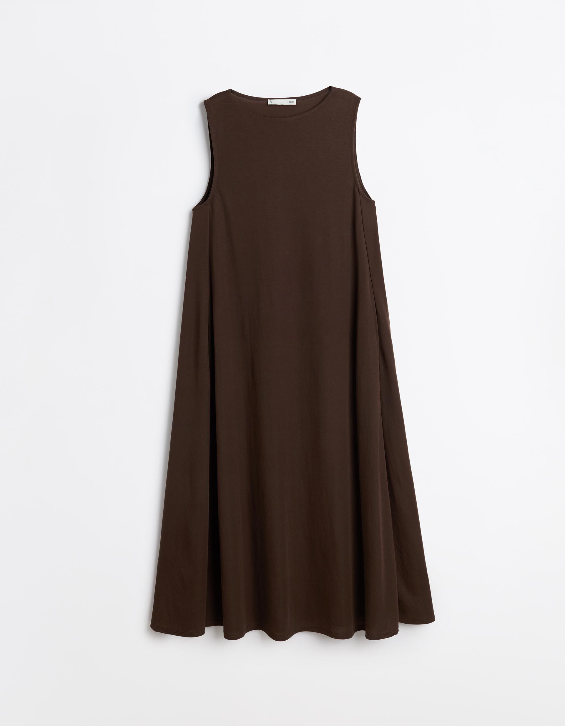 Comprar Online Vestido Comprido Fluido, Mulher, Castanho Escuro