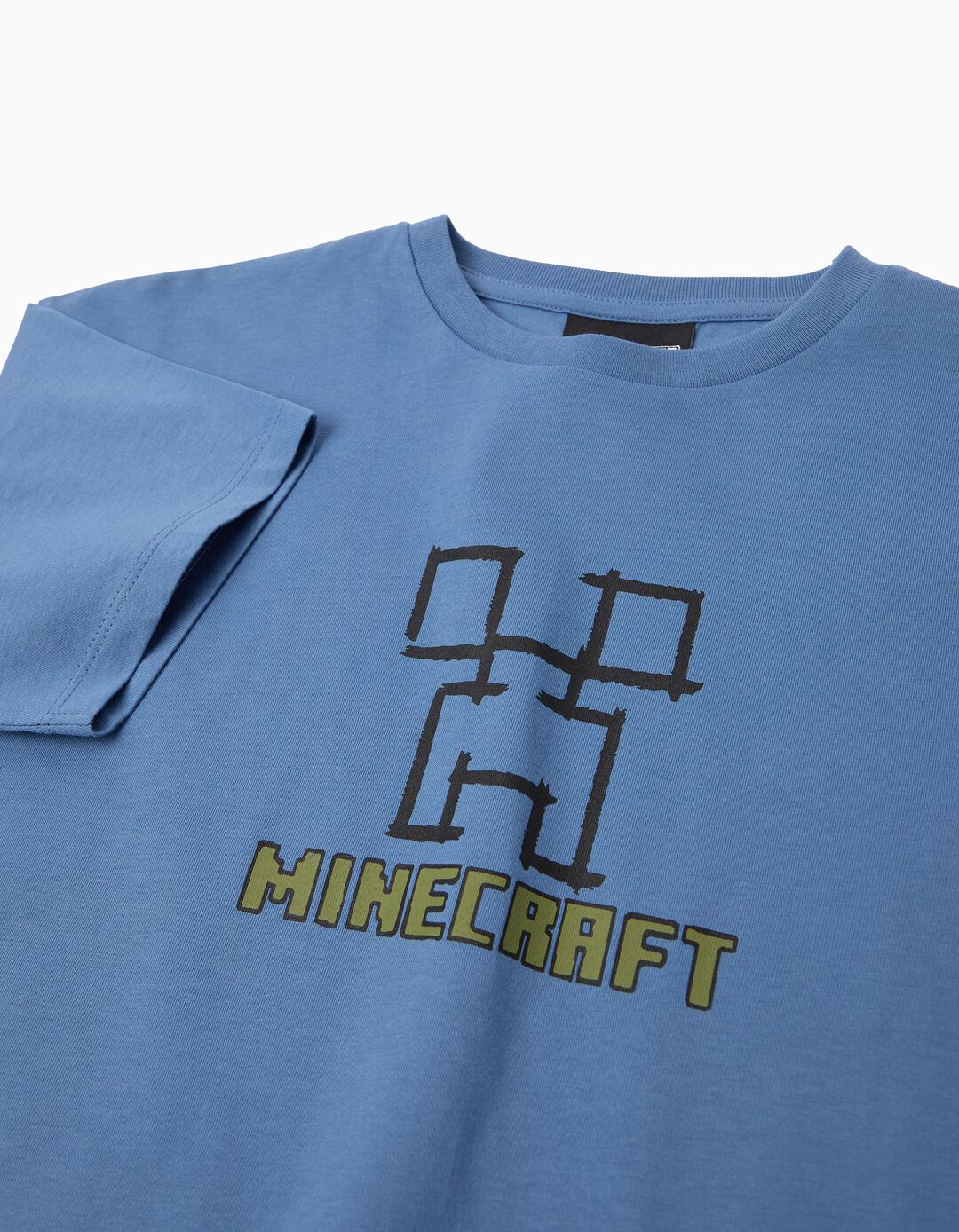 T-shirt Manga Curta 'Minecraft', Menino, Azul