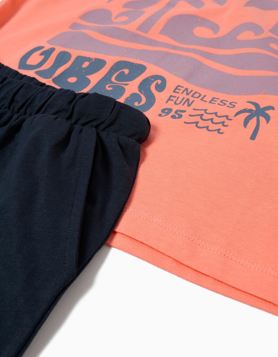 Conjunto T-Shirt e Calções, Menino, Laranja