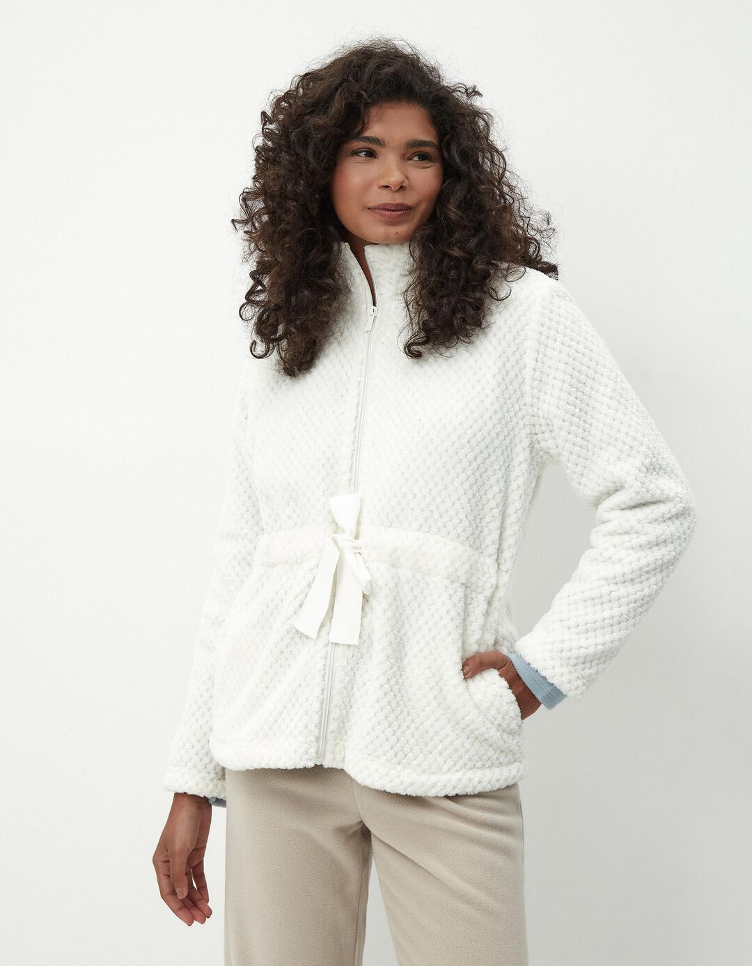 Casaco Polar, Mulher, Branco