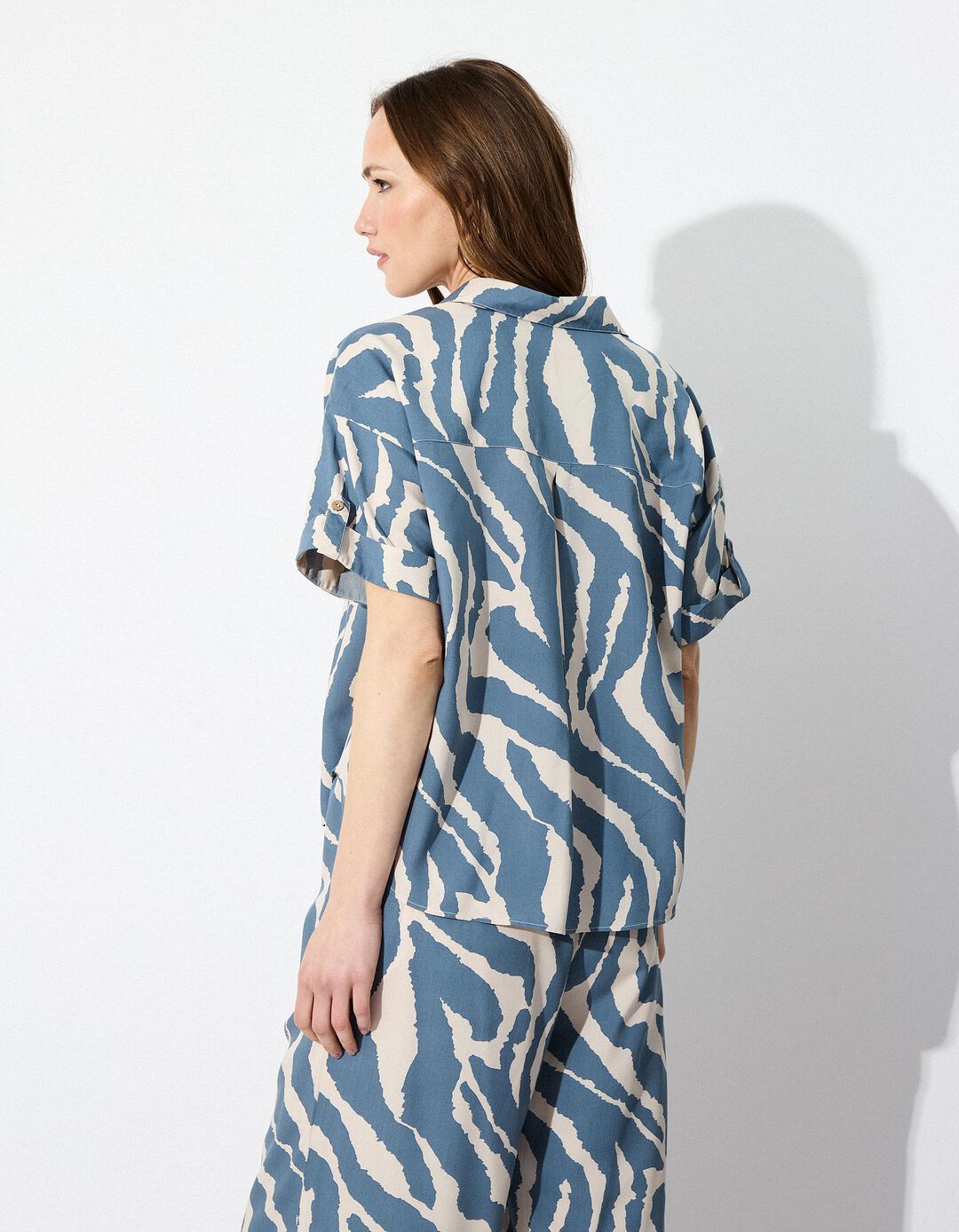 Camisa Zebra, Mulher, Azul