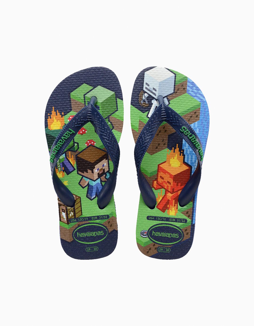 Chinelos Havaianas 'Minecraft', Menino, Azul