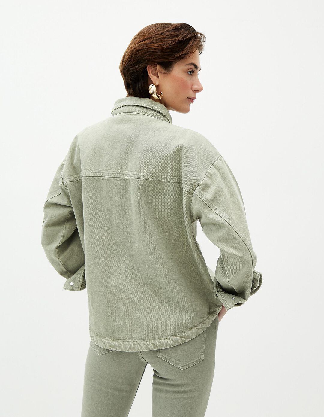 Sobrecamisa, Mulher, Verde