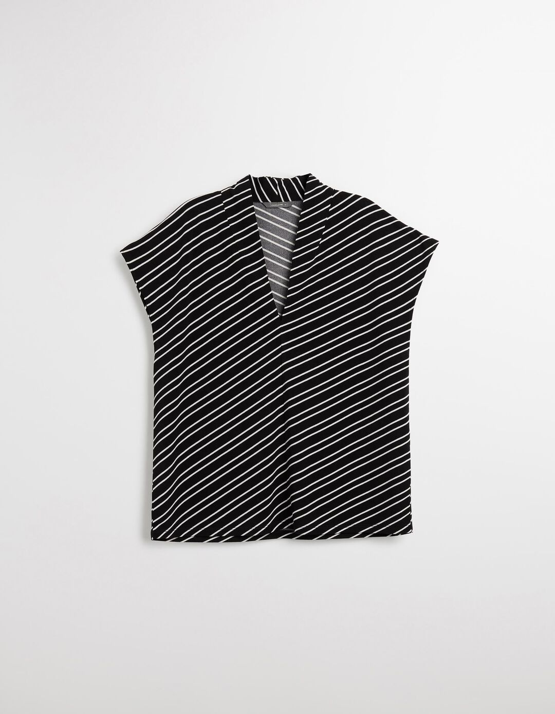 Blusa com Riscas, Mulher, Preto