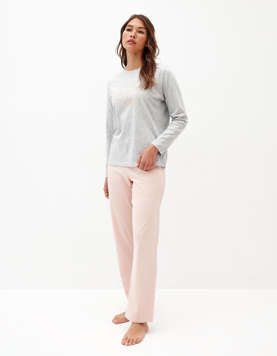 Comprar Online Pijama Jersey, Mulher, Cinzento Claro