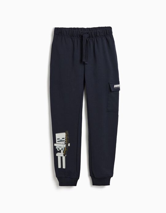Comprar Online Calças Jogging de Felpa 'Minecraft', Menino, Azul Escuro 