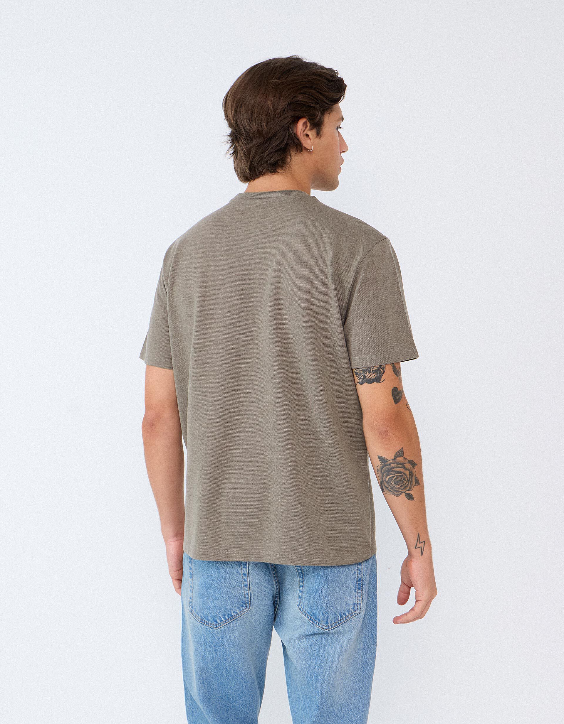 Comprar Online T-shirt Piquet, Homem, Castanho Claro