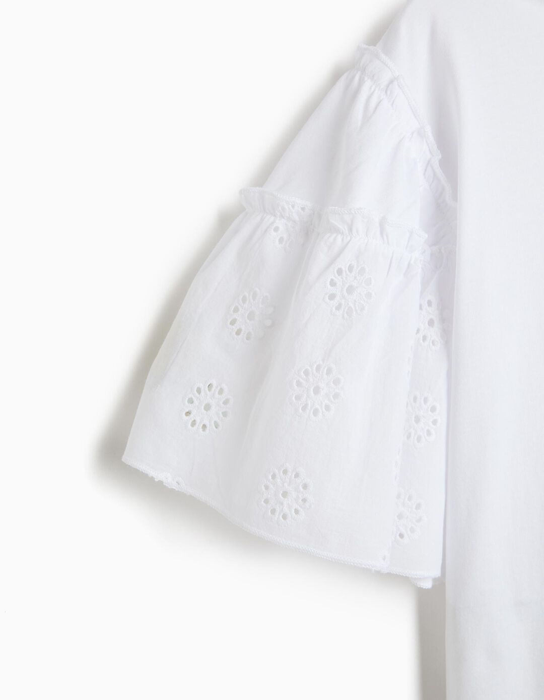 T-shirt Boxy, Menina, Branco