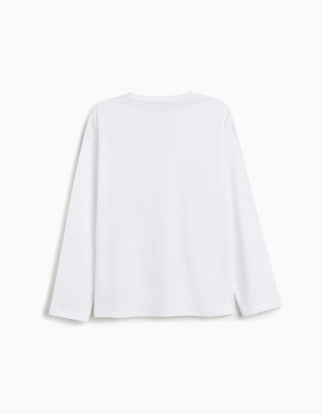 T-shirt Manga Comprida, Menino, Branco
