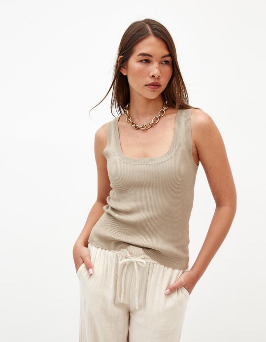 Comprar Online Top, Mulher, Bege