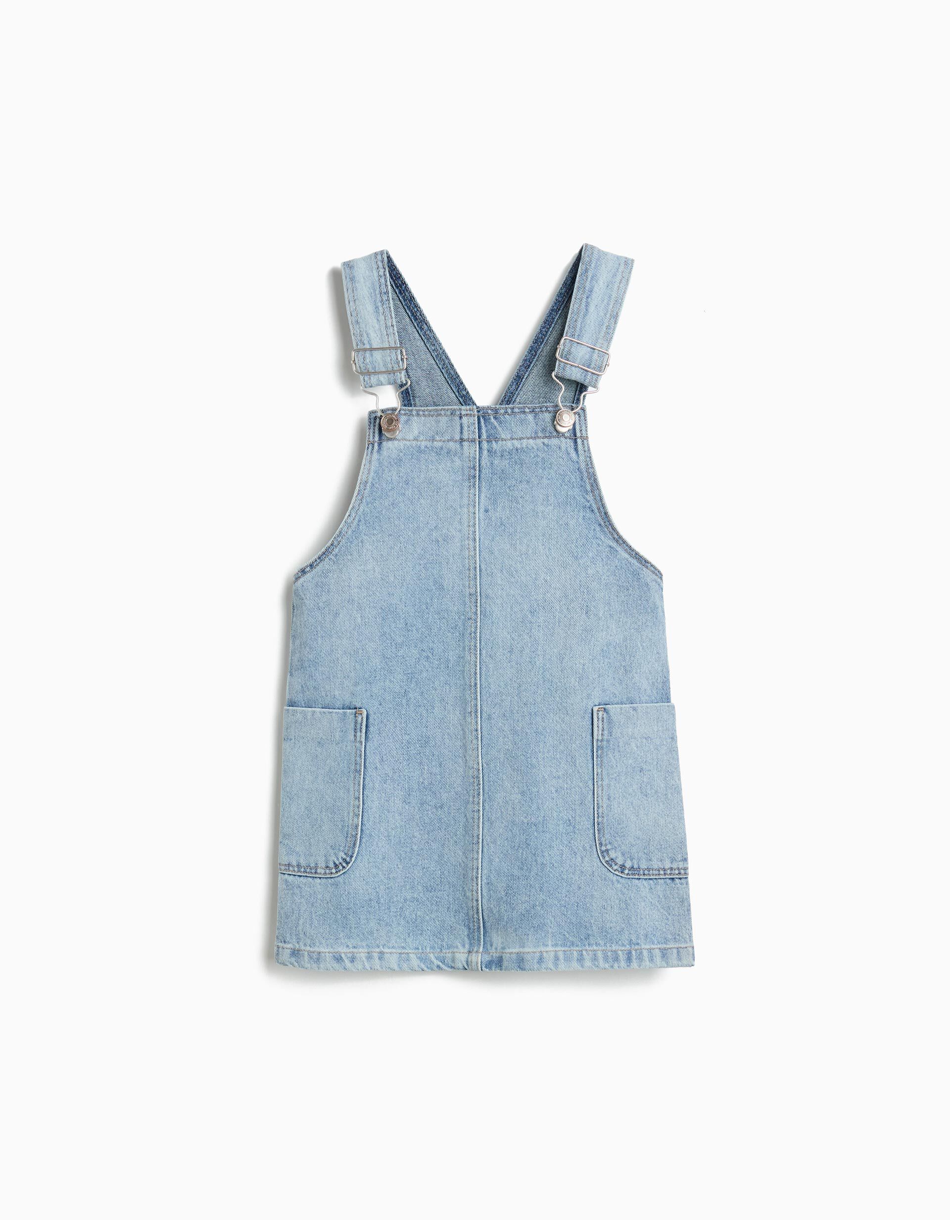 Comprar Online Saia Jardineira, Menina, Azul Claro