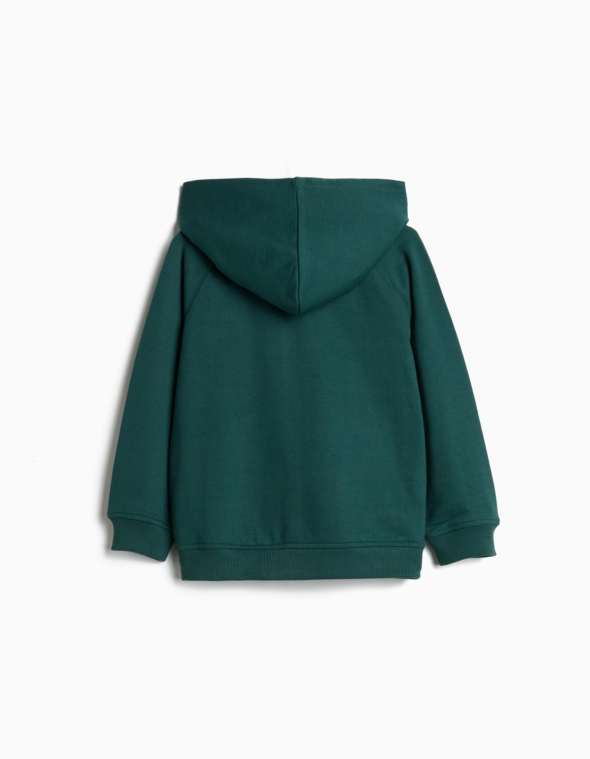 Comprar Online Casaco De Felpa Com Capuz, Menino, Verde Escuro
