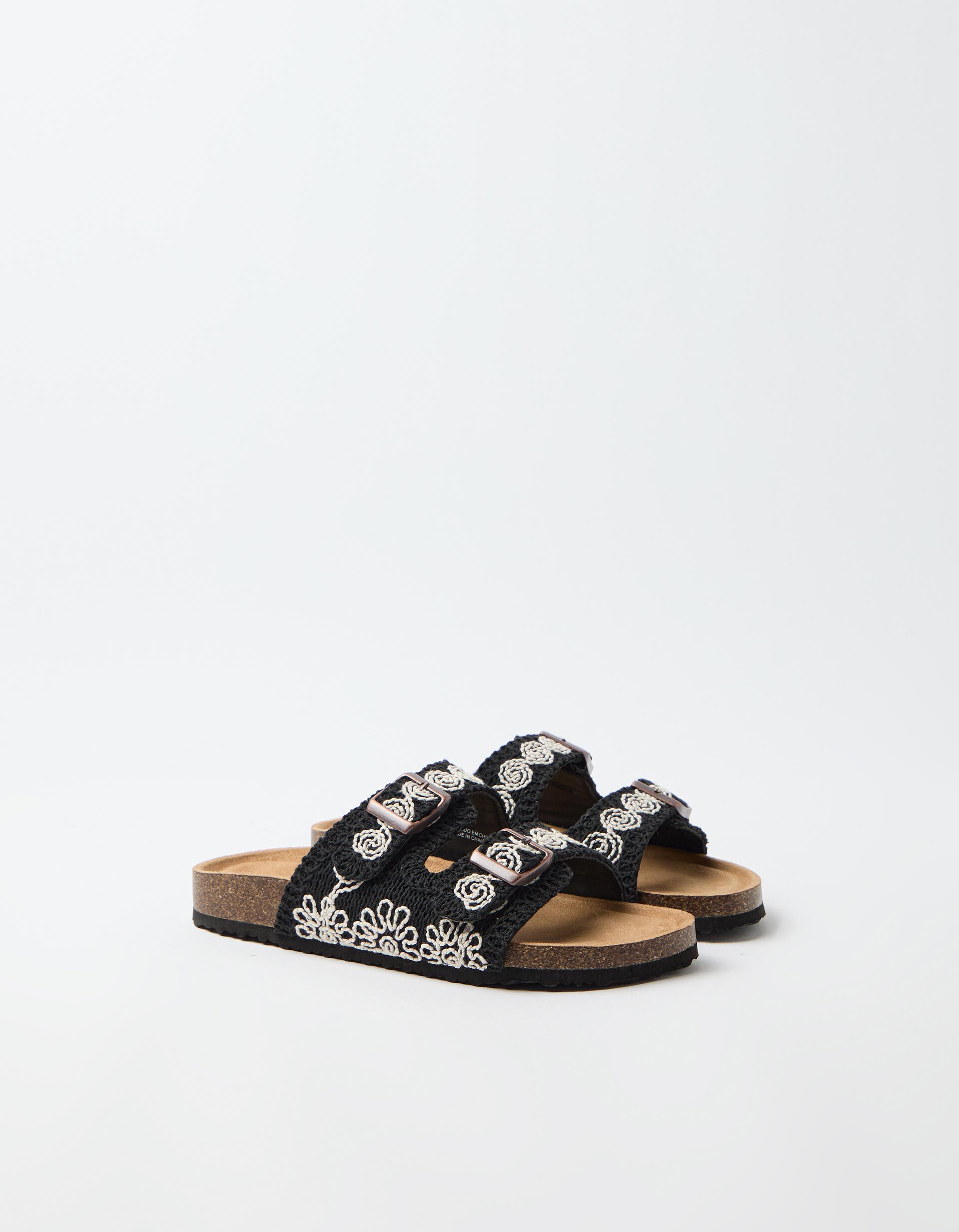 Comprar Online Sand&aacute;lias Crochet, Mulher, Preto