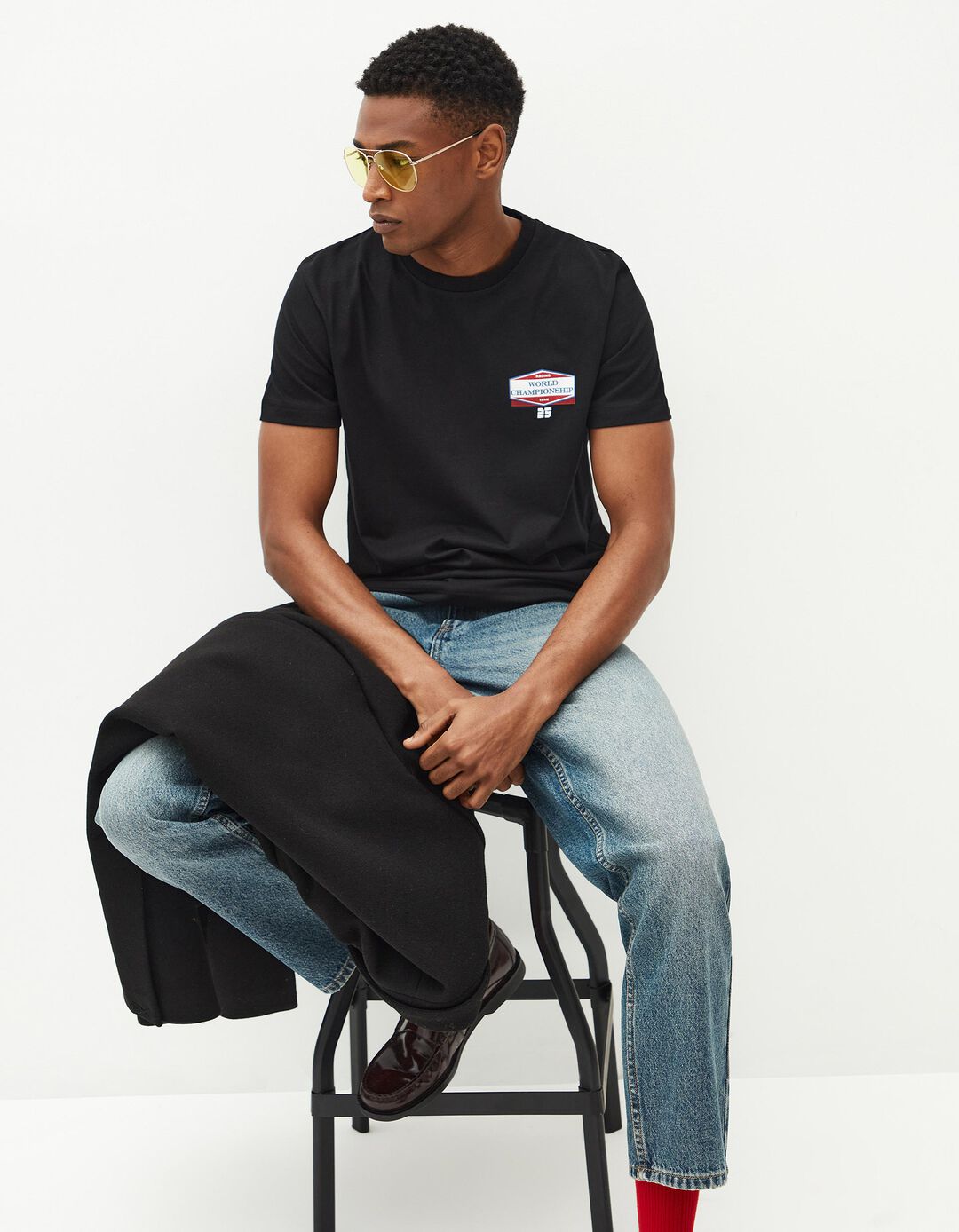 T-shirt, Homem, Preto