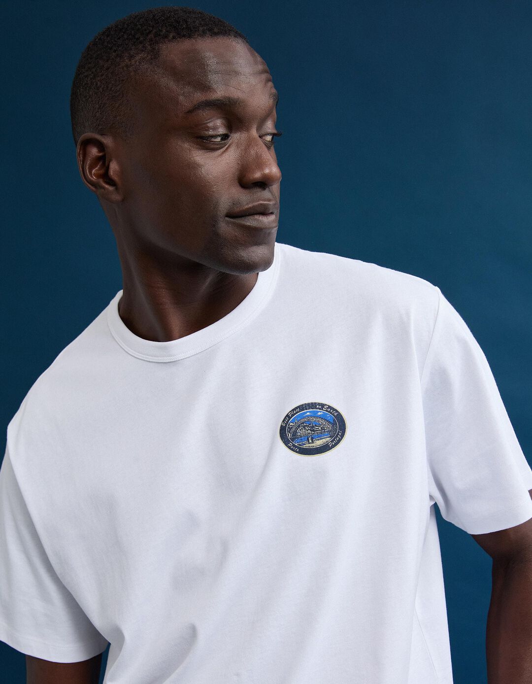 T-shirt Jersey Estampada, Homem, Branco