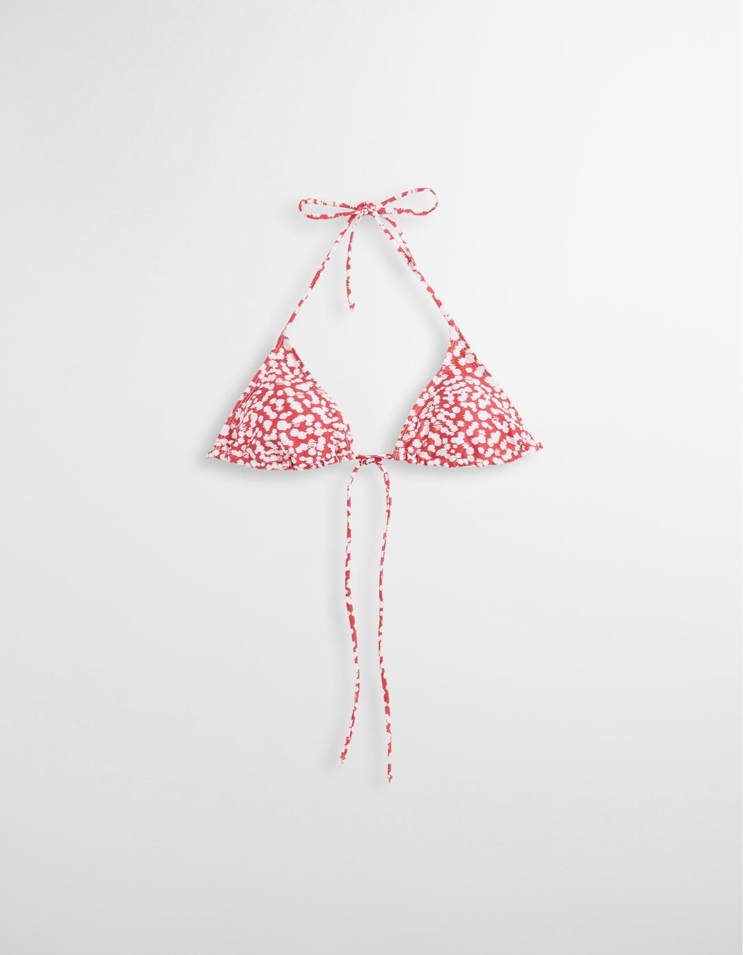 Parte de Cima de Biquíni Print, Mulher, Vermelho Claro