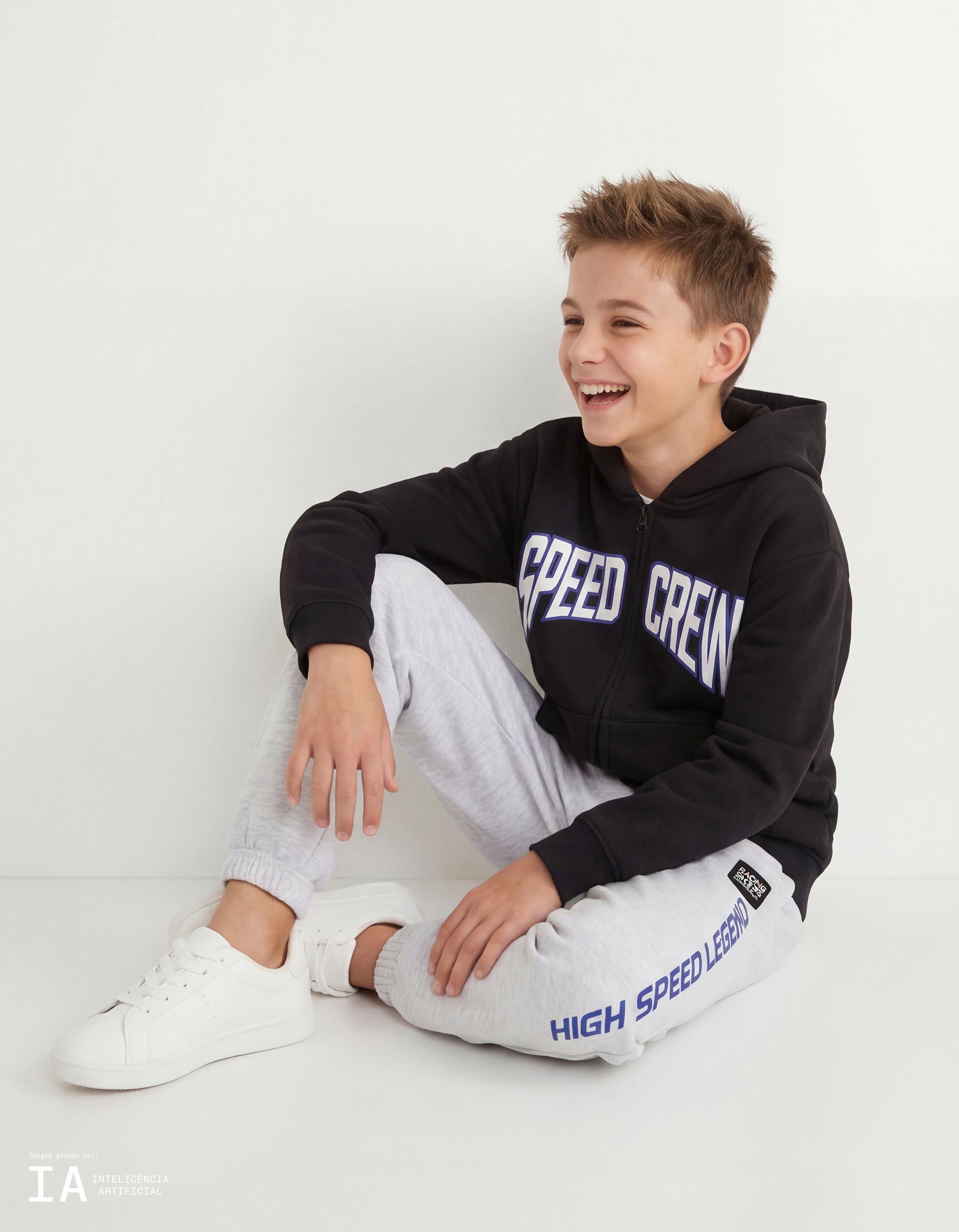 Comprar Online Cal&ccedil;as de Jogging, Menino, Cinzento Claro