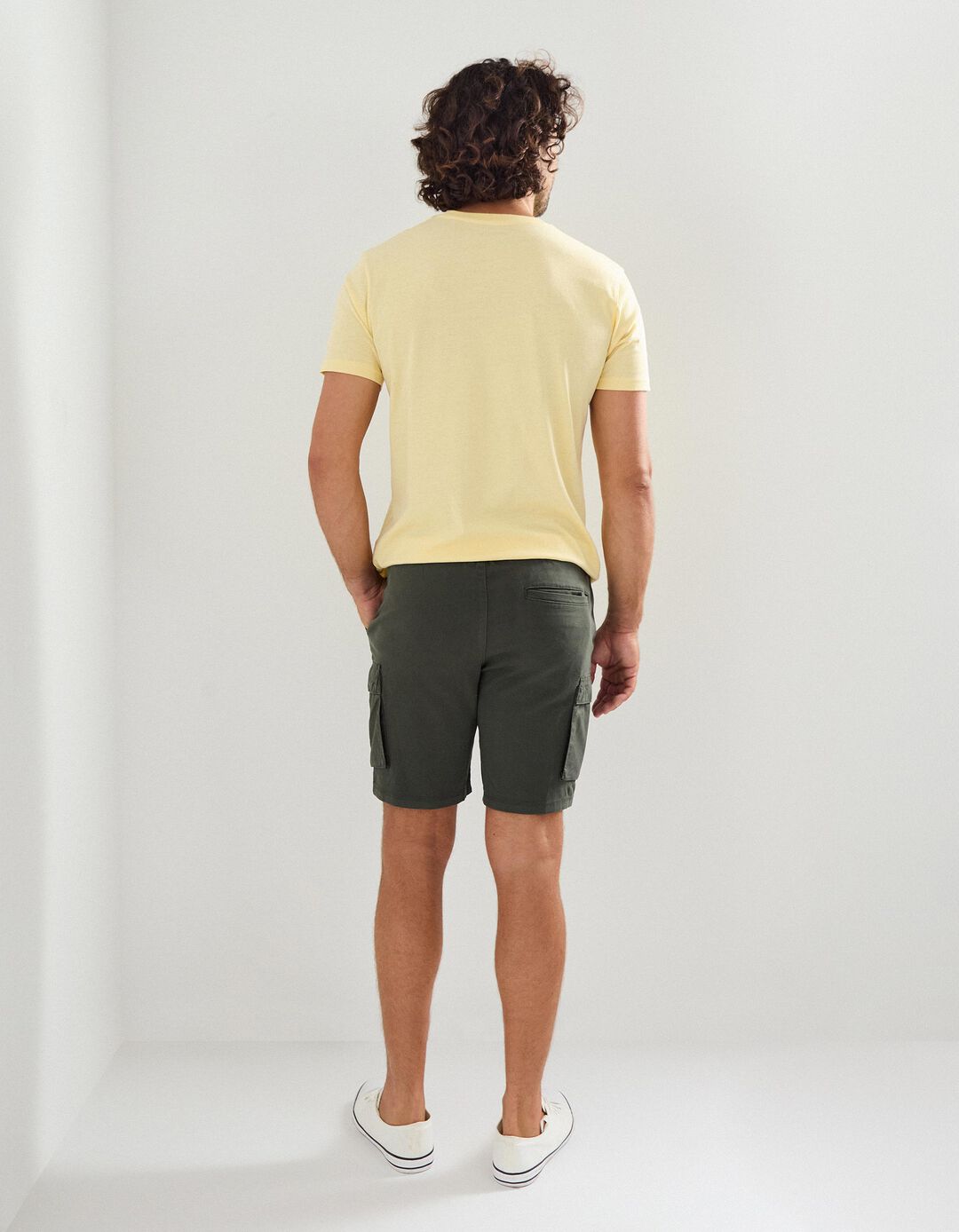 Calções de Felpa, Homem, Verde Escuro