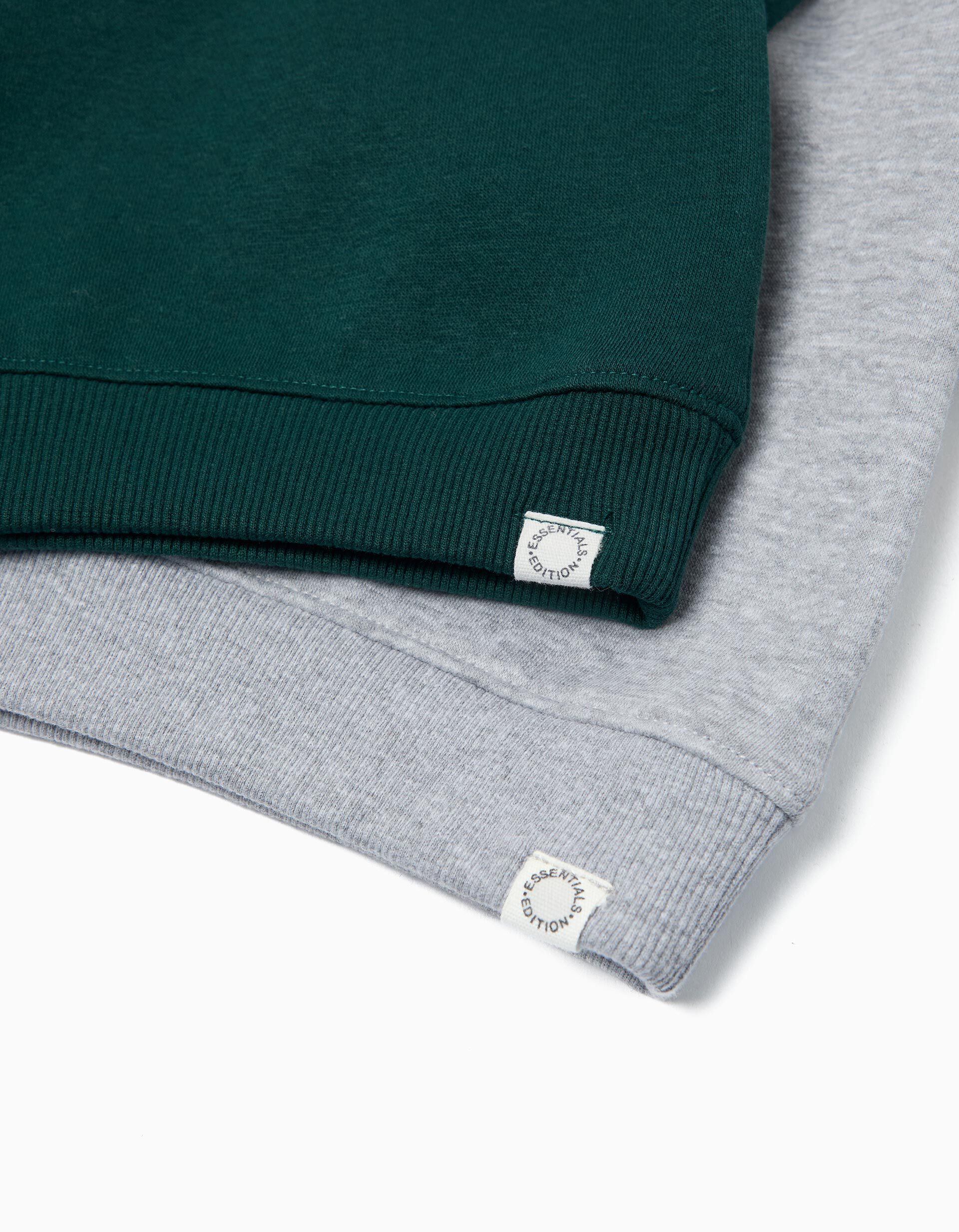 Comprar Online Pack 2 Sweatshirts de Felpa, Menino, Verde Escuro