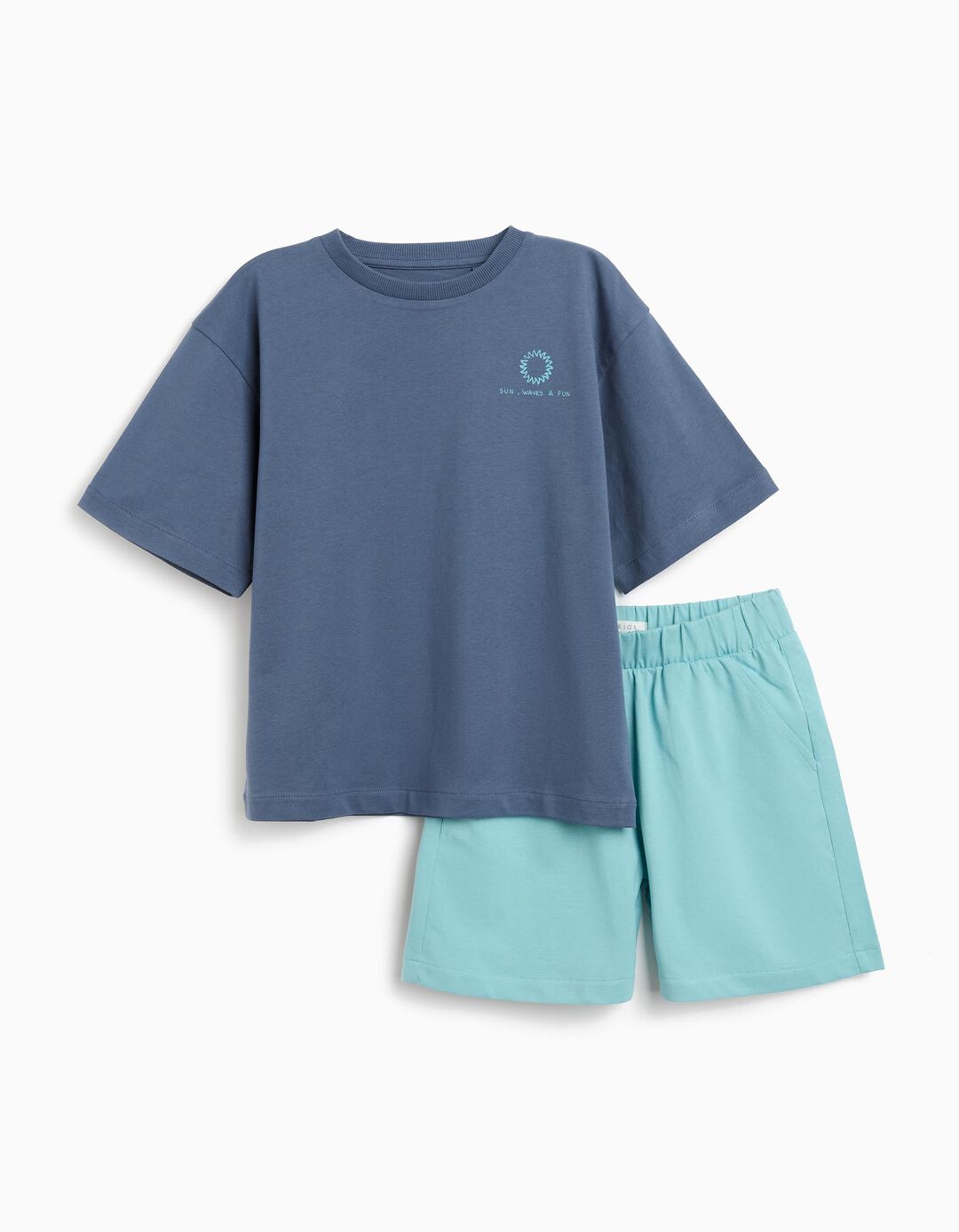 Conjunto T-Shirt e Calções, Menino, Azul