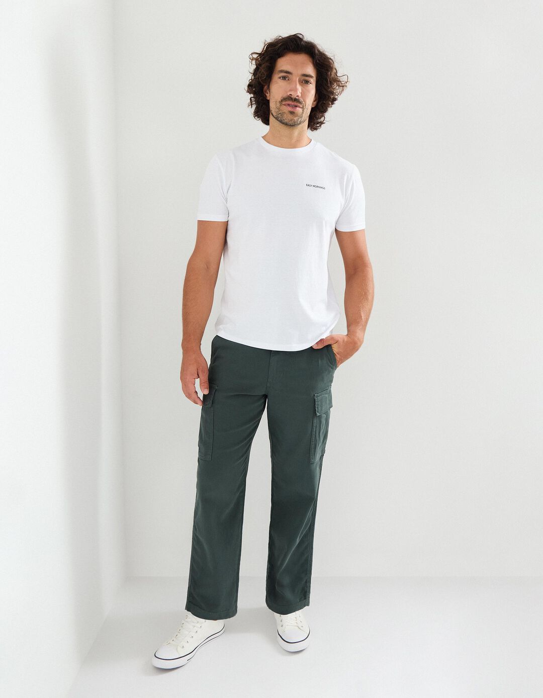 Calças Cargo, Homem, Verde