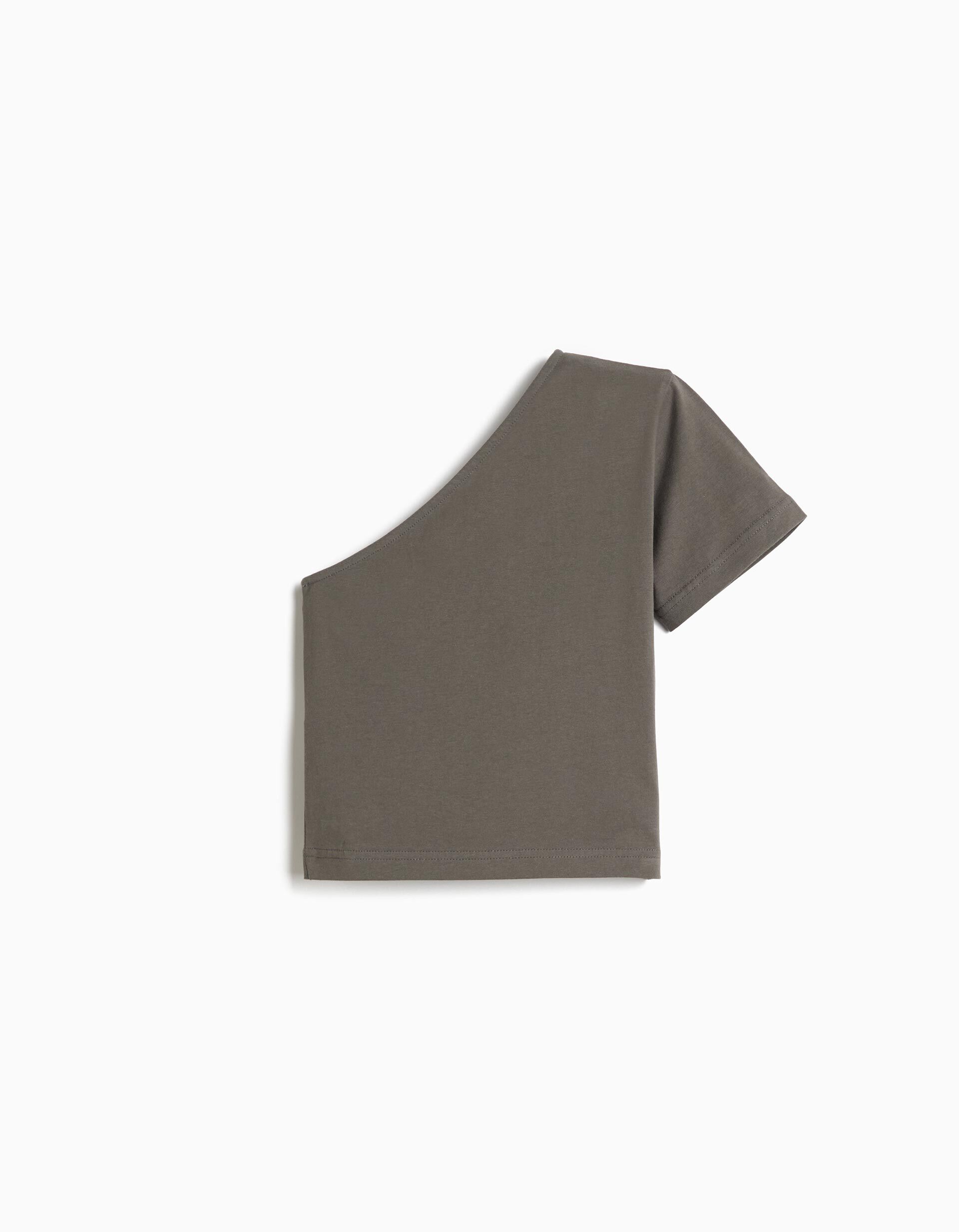 Comprar Online T-shirt Assim&eacute;trica, Menina, Cinzento Escuro