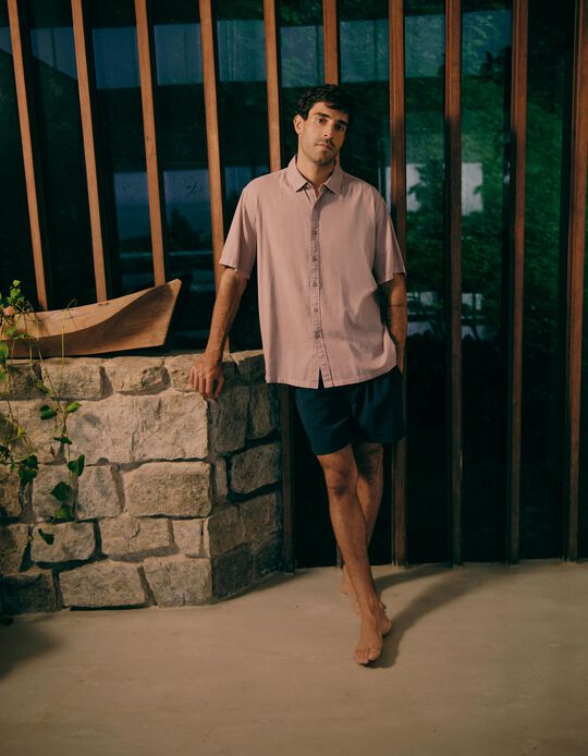 Comprar Online Camisa com Linho, Homem, Rosa
