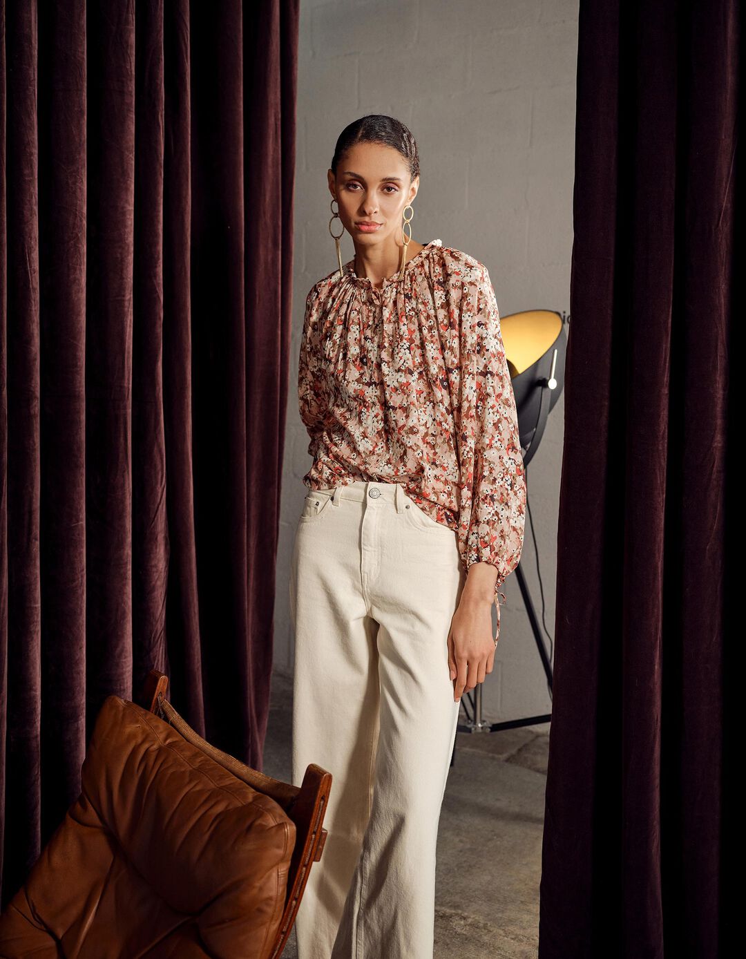 Cal&ccedil;as de Ganga Wide Leg, Mulher, Cru