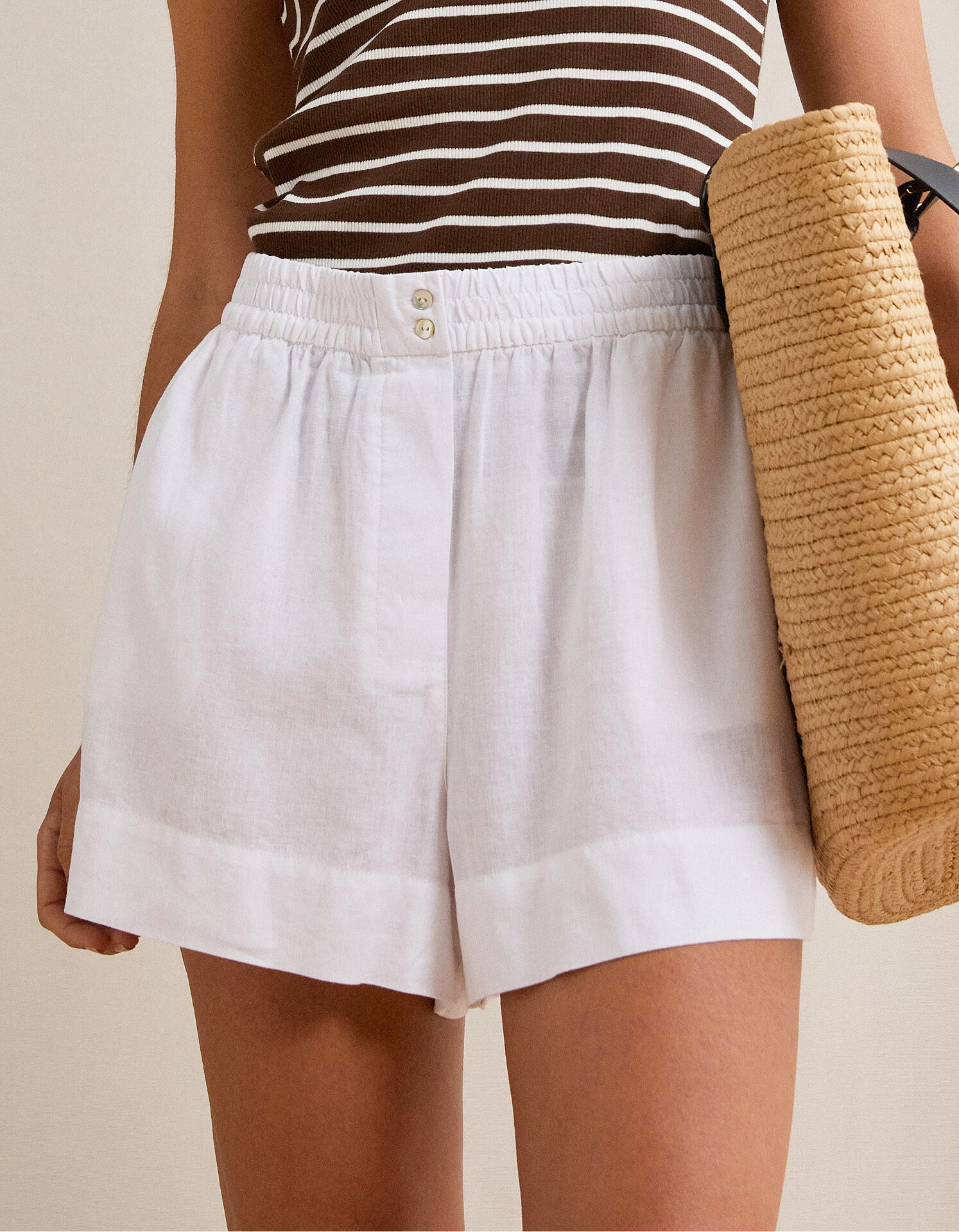 Comprar Online Cal&ccedil;&otilde;es com Linho, Mulher, Branco