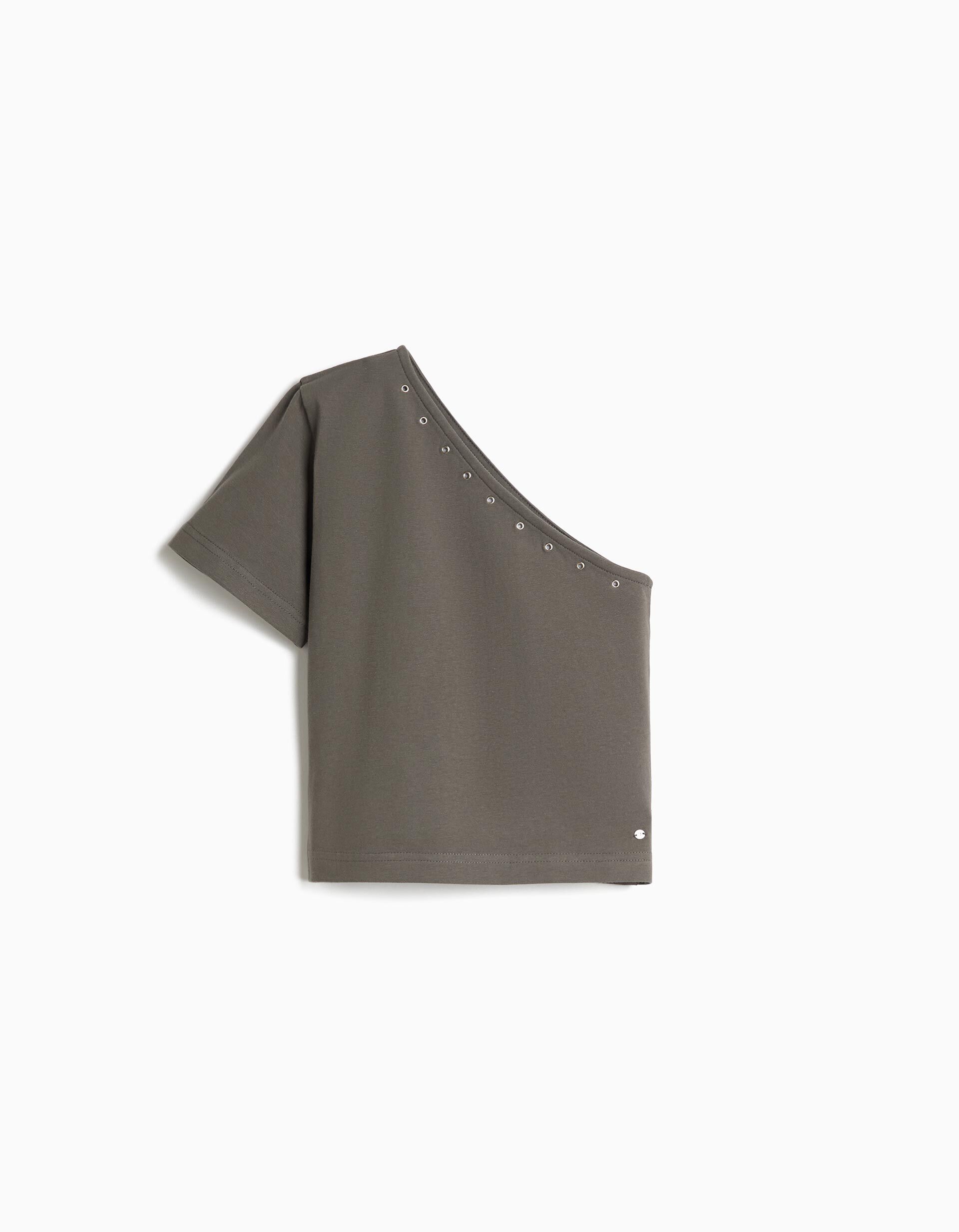 Comprar Online T-shirt Assim&eacute;trica, Menina, Cinzento Escuro