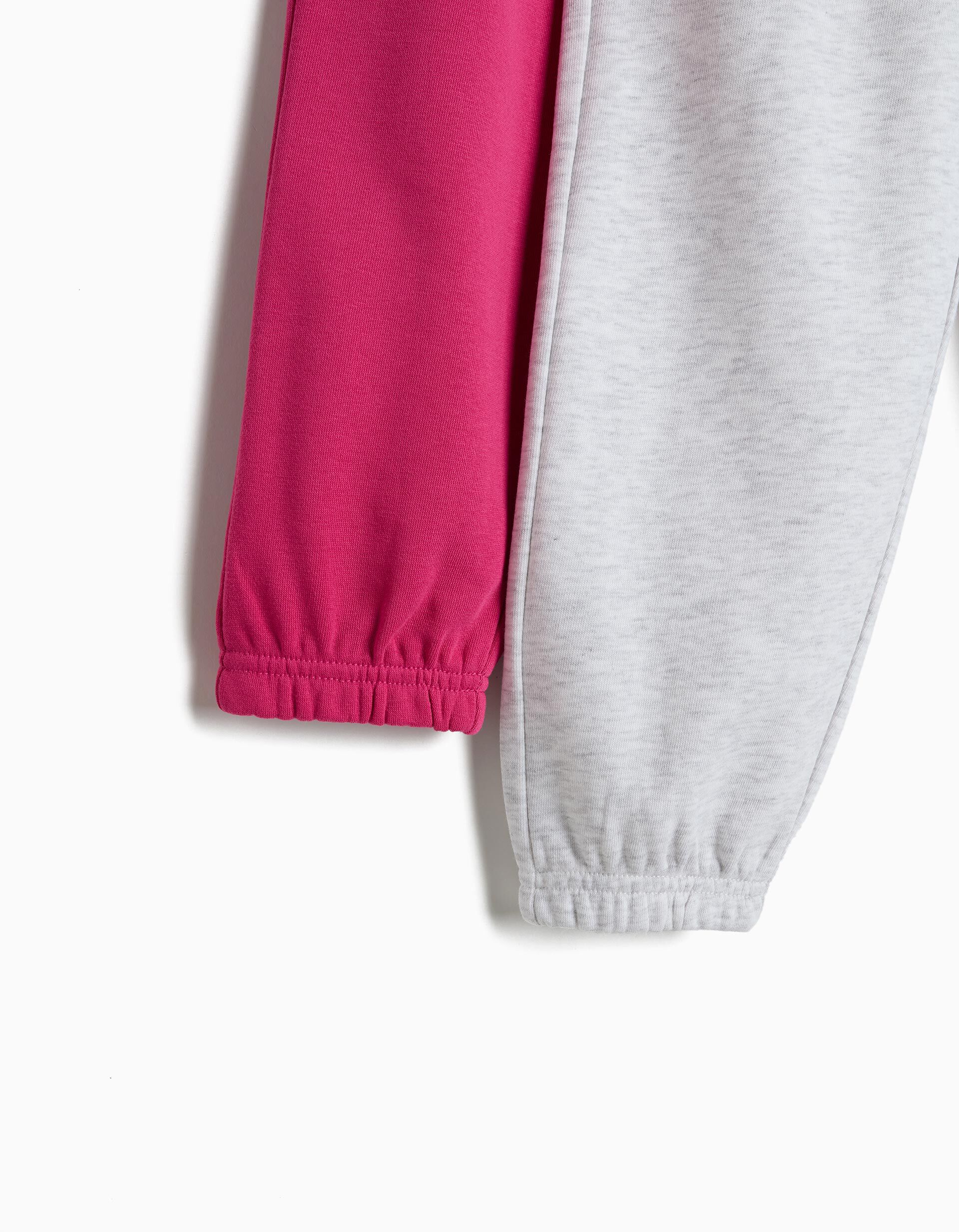 Comprar Online Pack 2 Joggings De Felpa, Menina, Cinzento Claro