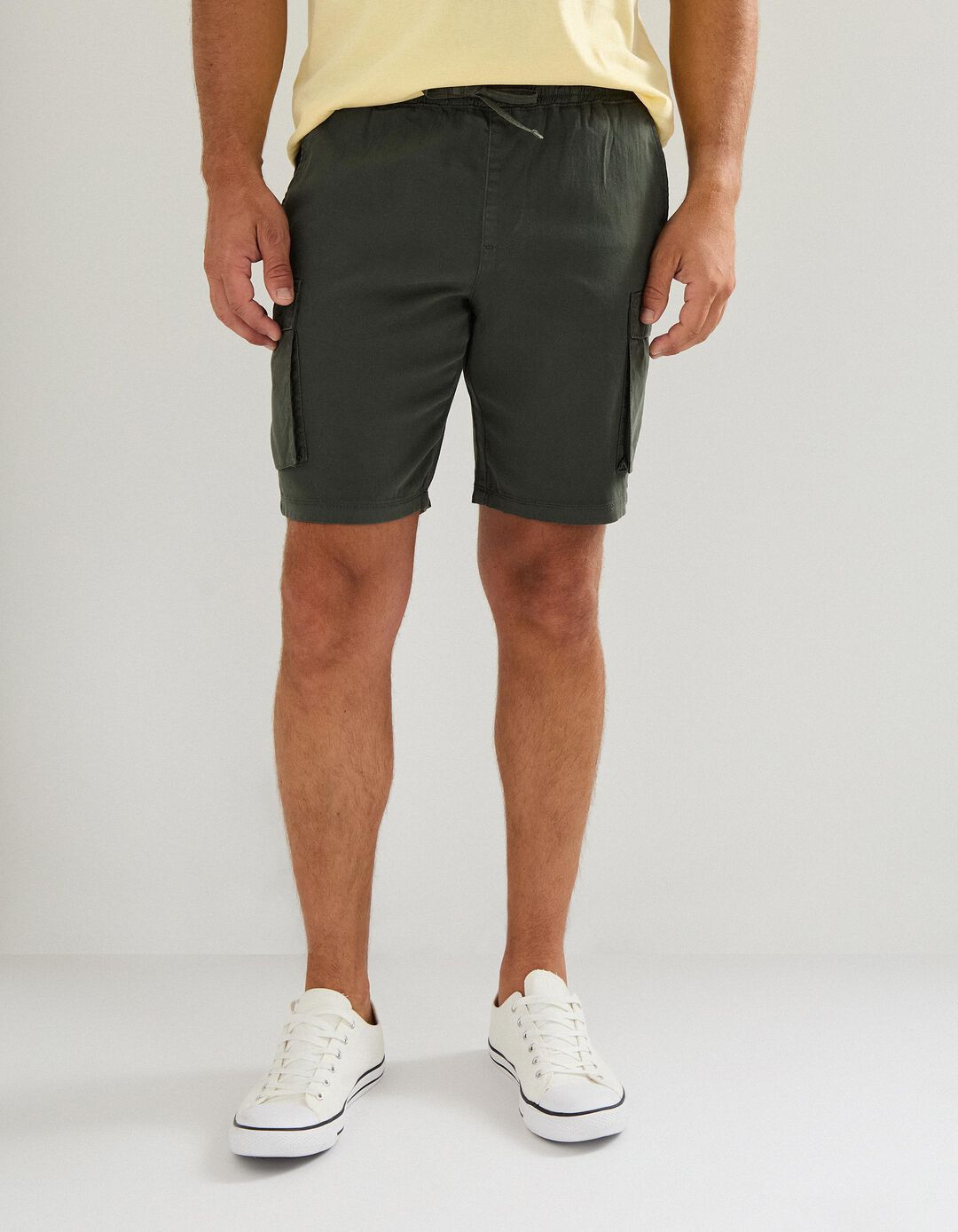 Calções de Felpa, Homem, Verde Escuro